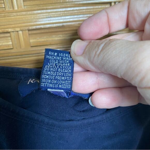 Vintage Ralph Lauren Blue Label Fitted Blue Camisole Top Y2K Large red pony - Picture 6 of 7